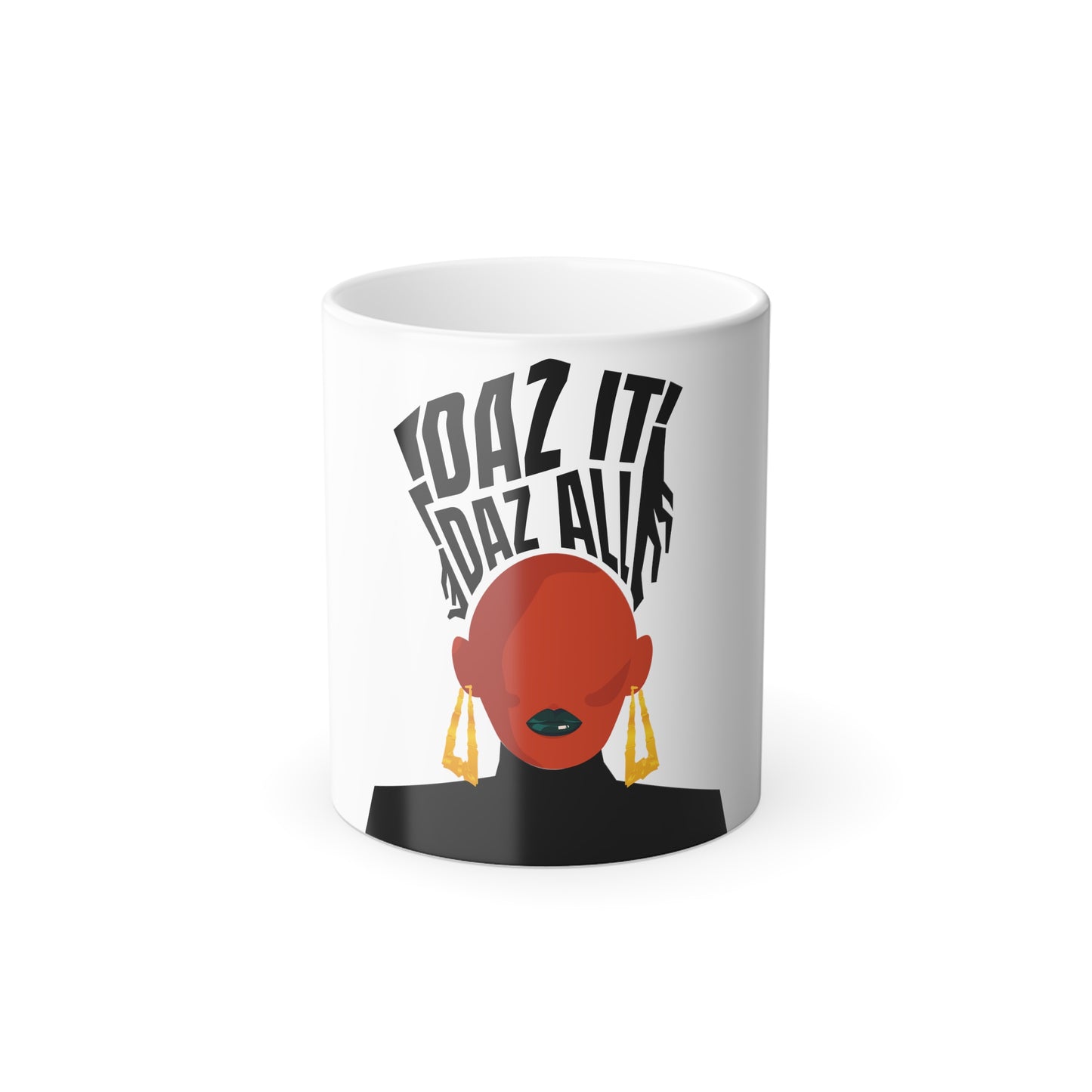 Color Morphing Daz Mug, 11oz (Black Lip Logo)