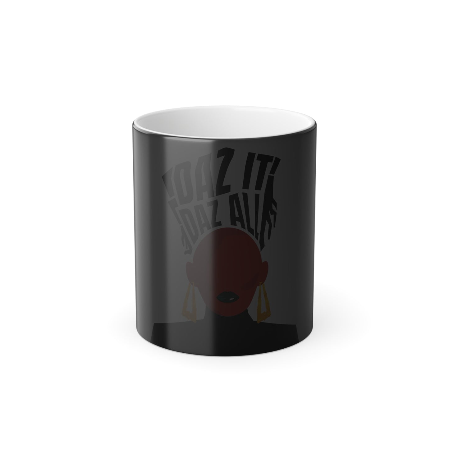 Color Morphing Daz Mug, 11oz (Black Lip Logo)